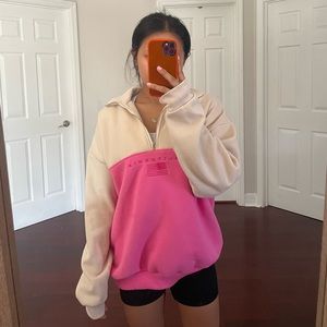Adika two tone quarter zip